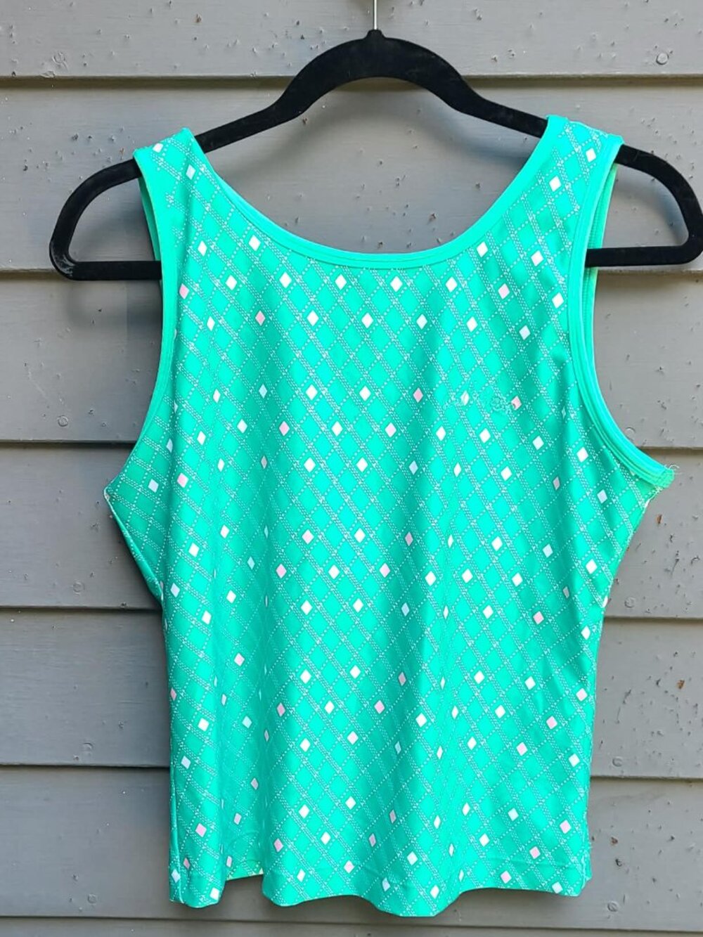 Adidas Green White Bra Tank Top size Large